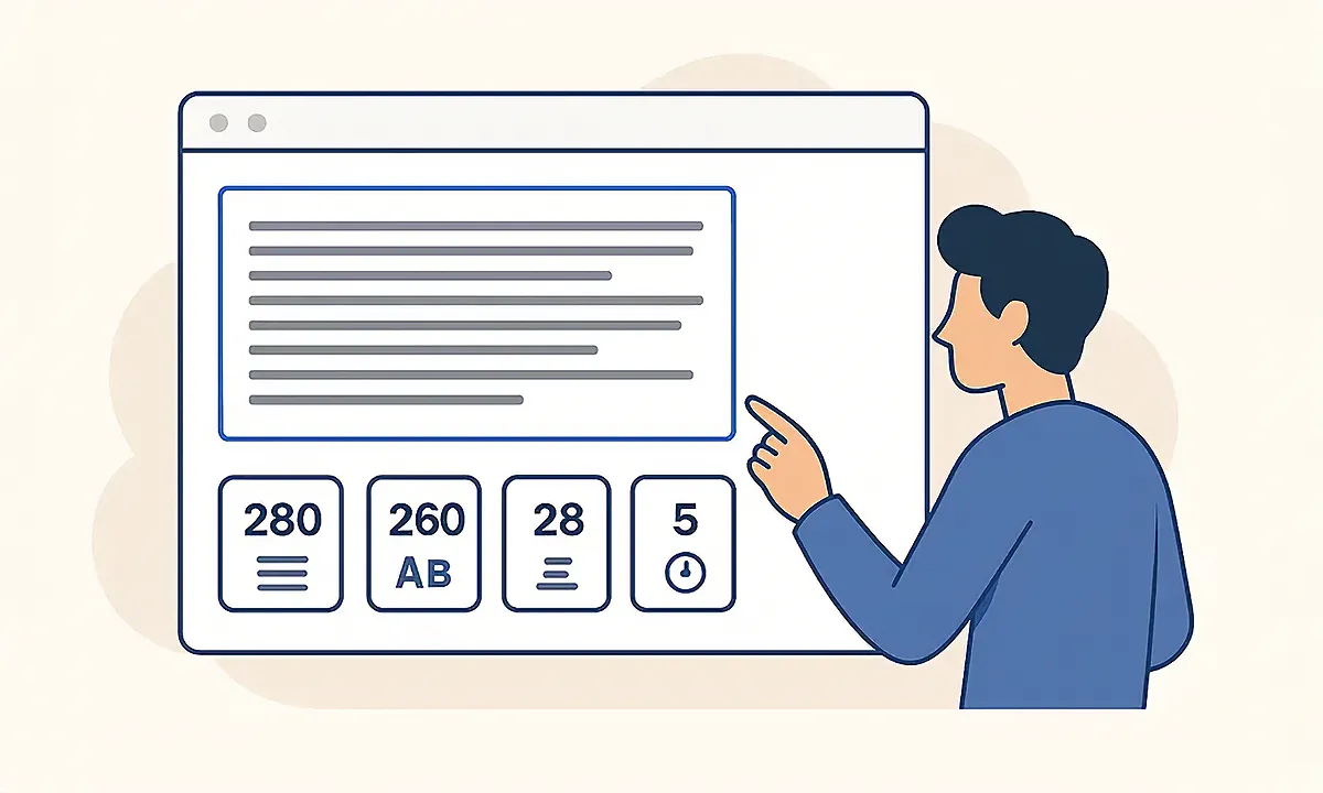 Character Counter Tool – Real-Time Characters, Words, and Lines