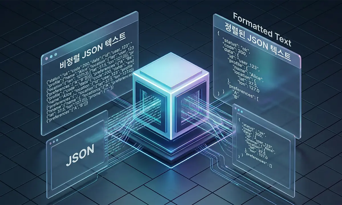 정렬되지 않은 JSON 데이터를 구조화하고 문법을 검증하는 과정 | JSON 포맷터, JSON 정렬, JSON 검증