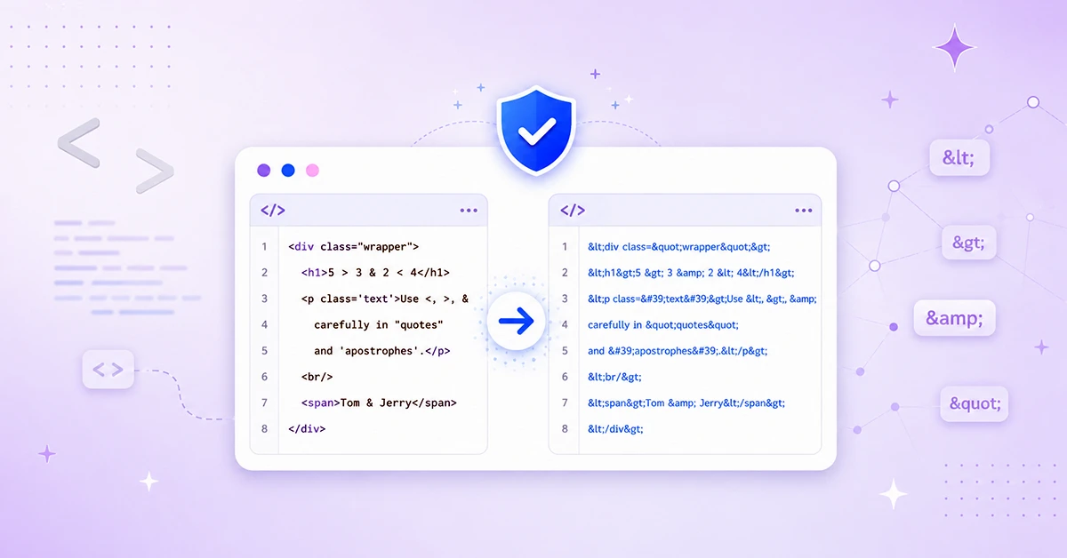 HTML Escape & HTML Entity Encoder Decoder Tool