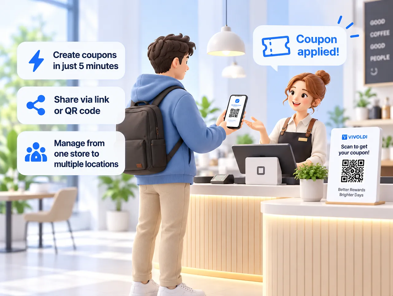 <span class="hero-gradient-text">Create Online Coupons</span><br/>
Launch Your First Coupon in Just 5 Minutes